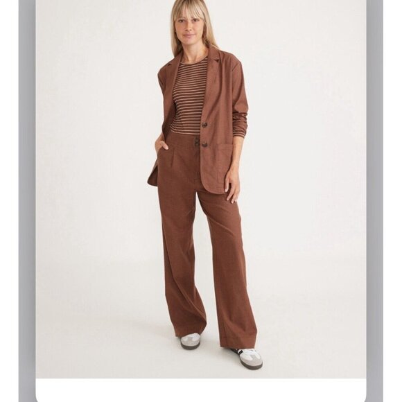 Marine Layer Jackets & Blazers - Marine Layer Flora Hemp Tencel Blazer Oversize Brown Women's Size XL NWOT